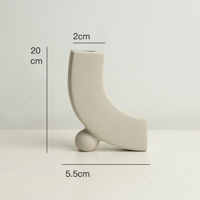 Nordic Ceramic Vase Home Decoration Decoration White Vegetarian