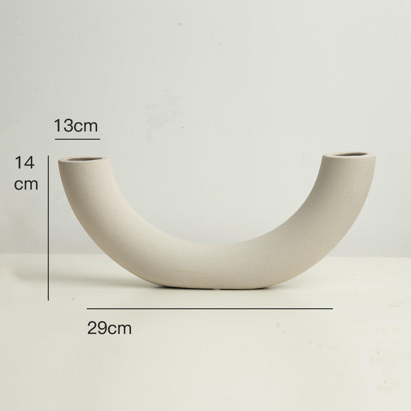 Nordic Ceramic Vase Home Decoration Decoration White Vegetarian