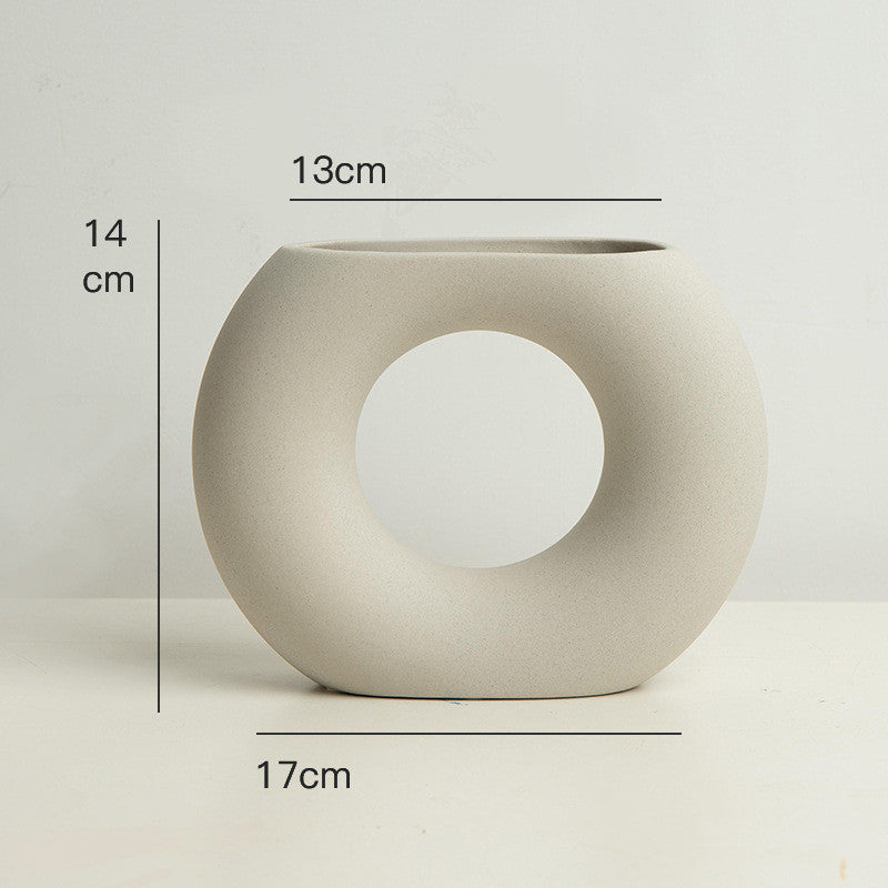 Nordic Ceramic Vase Home Decoration Decoration White Vegetarian