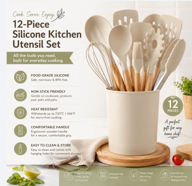 12 Pcs Cooking Utensils Set