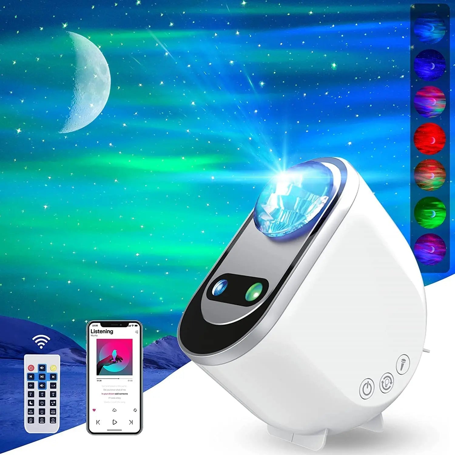 Aurora Borealis Starlight Projectors LED Bedroom Sky Moon Lamp